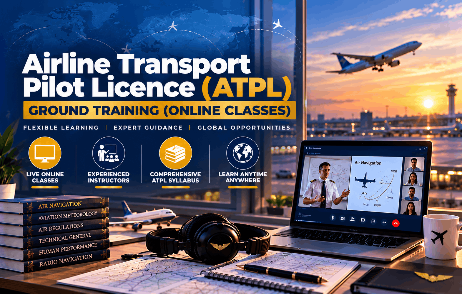 Airline Transport Pilot Licence (ATPL) Ground Training-Online classes